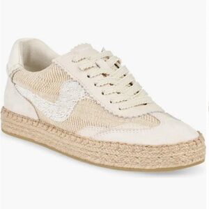NEW Dolce Vita Notice Beaded Natural Espadrille Sneakers - 7.5